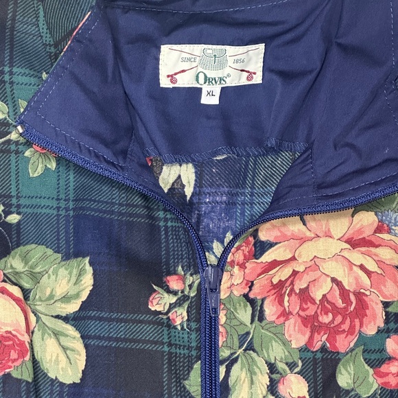 Orvis Floral Bomber Jacket - Green and Red - Picture 2 of 6